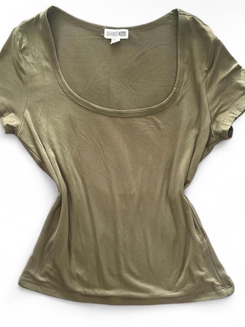 Olive Scoop Neck Women’s Top